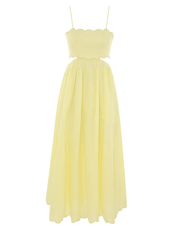 Halliday Scallop Midi Dress