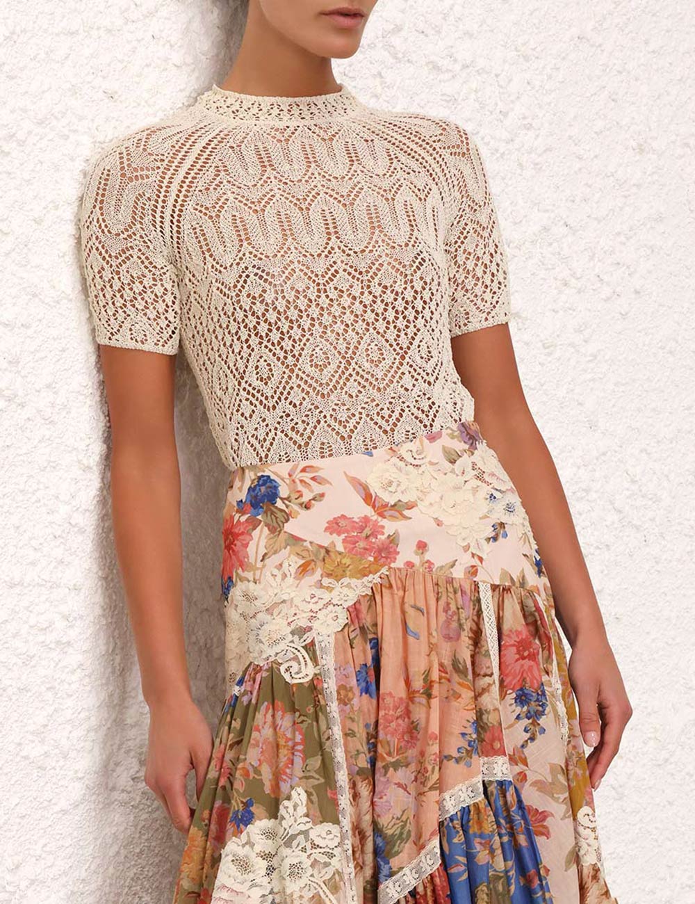 August Lace Knit Tee