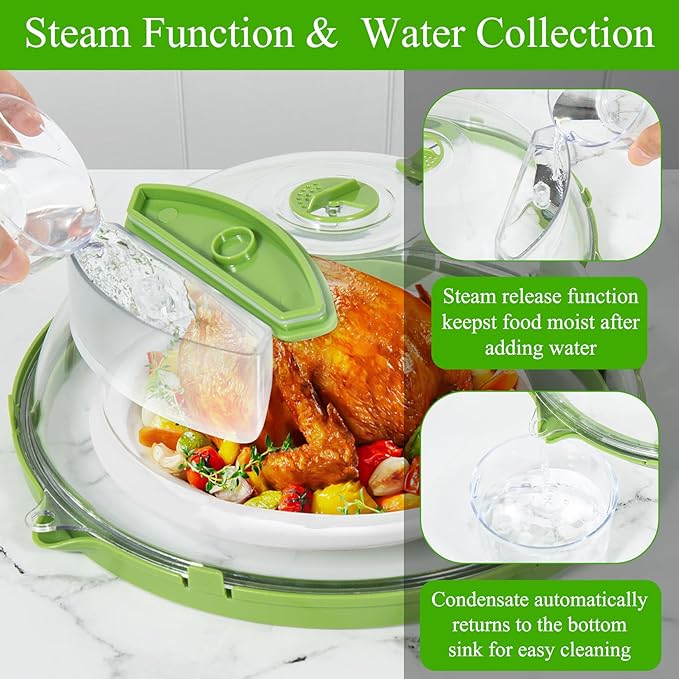 Microwave Splatter Cover with Water Steamer£¬10.2 Inch