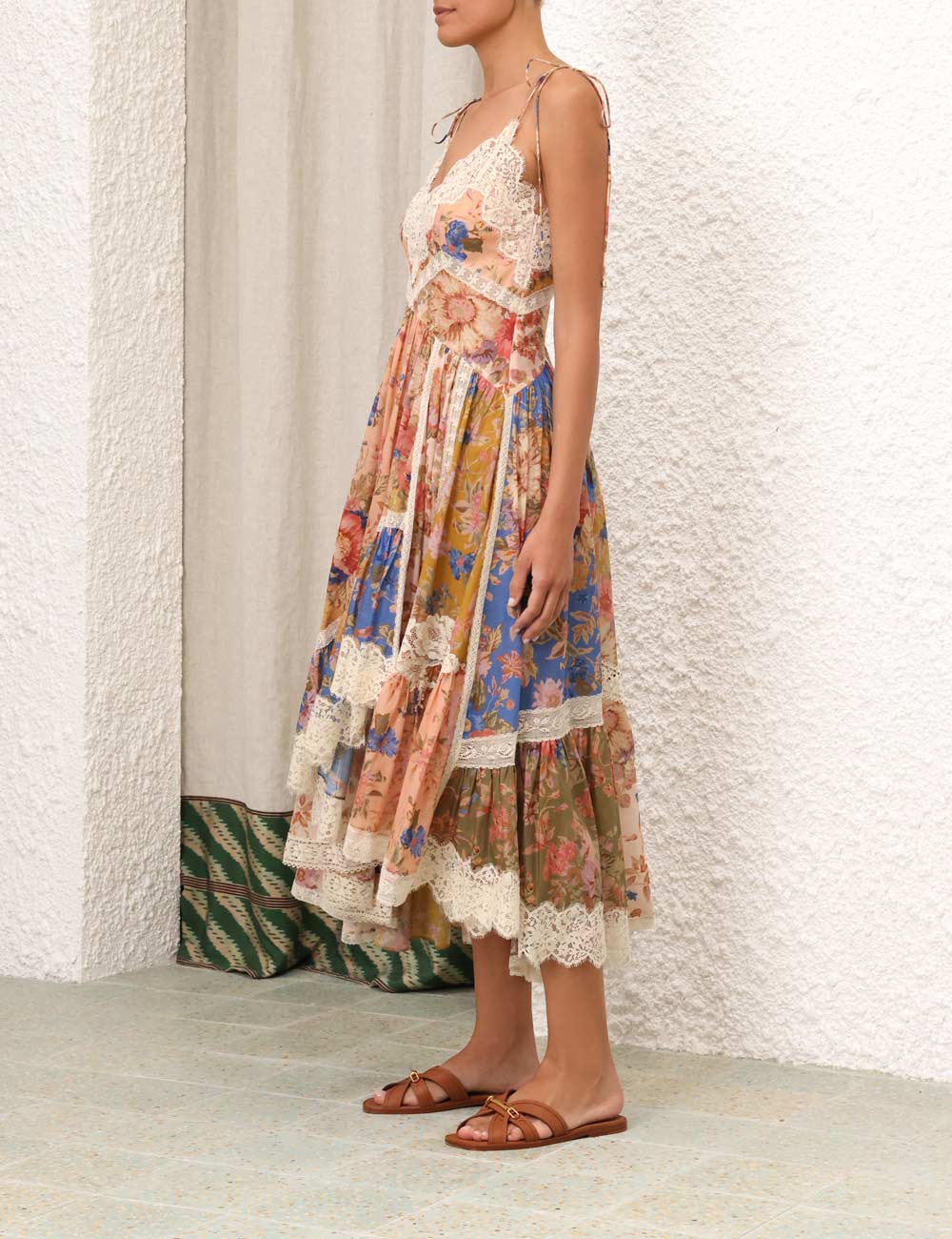 August Asymmetric Slip Dress