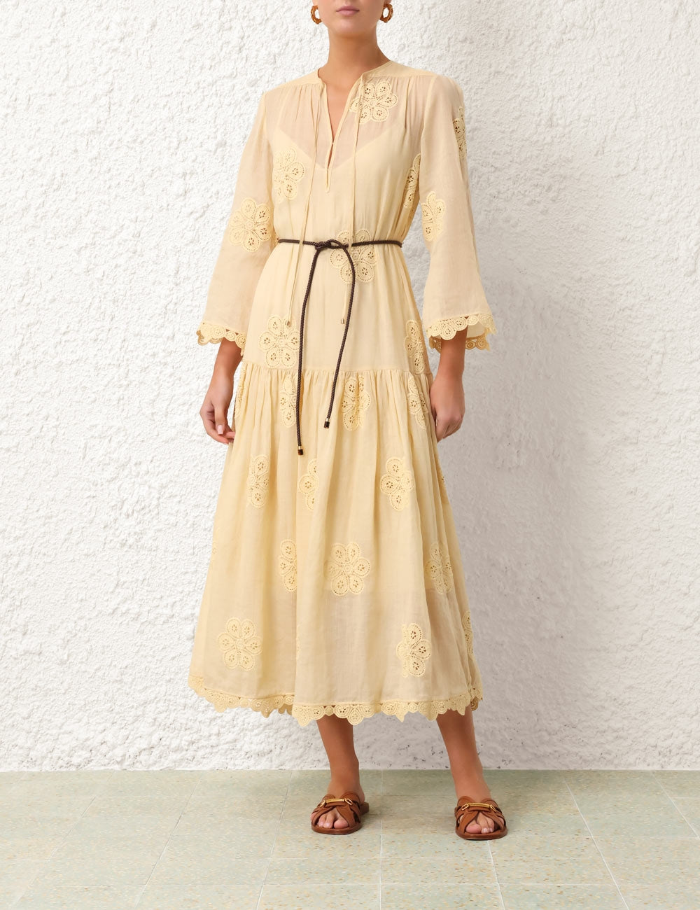 Acadian Embroidered Maxi Dress