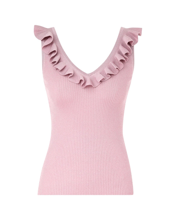 August Frill V-Neck Top