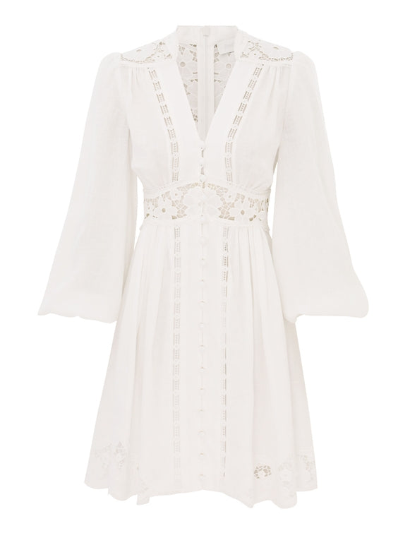 August Plunge Mini Dress