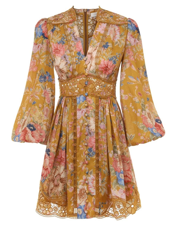 August Plunge Mini Dress