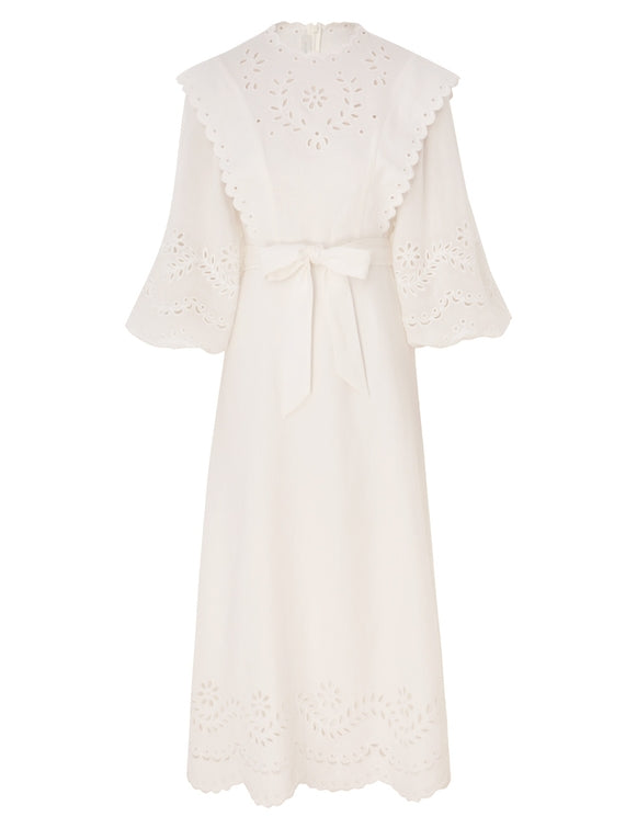 Junie Embroidered Midi Dress