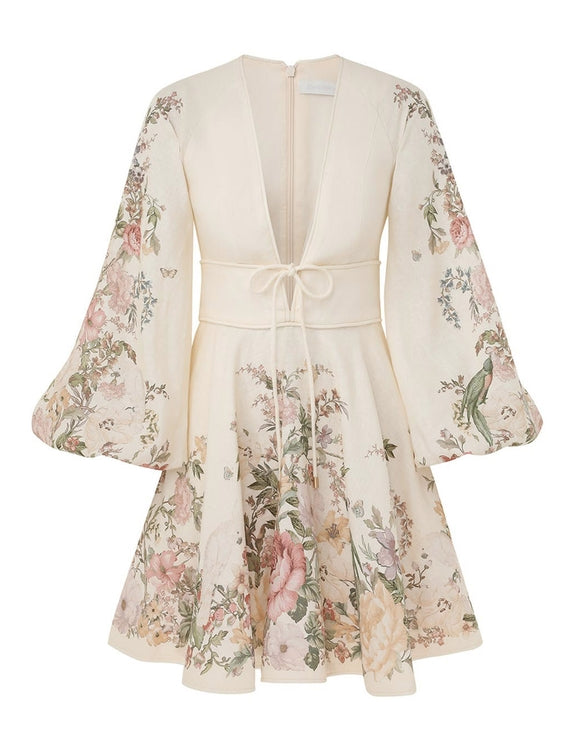 Waverly Plunge Mini Dress