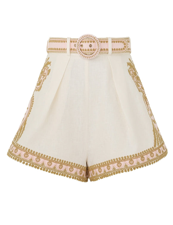 Waverly Embroidered Tuck Short