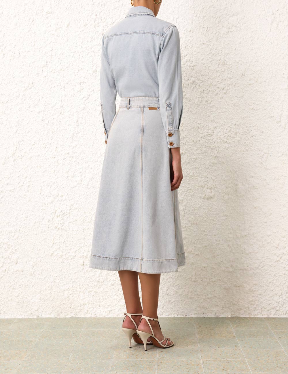 August A Line Denim Skirt