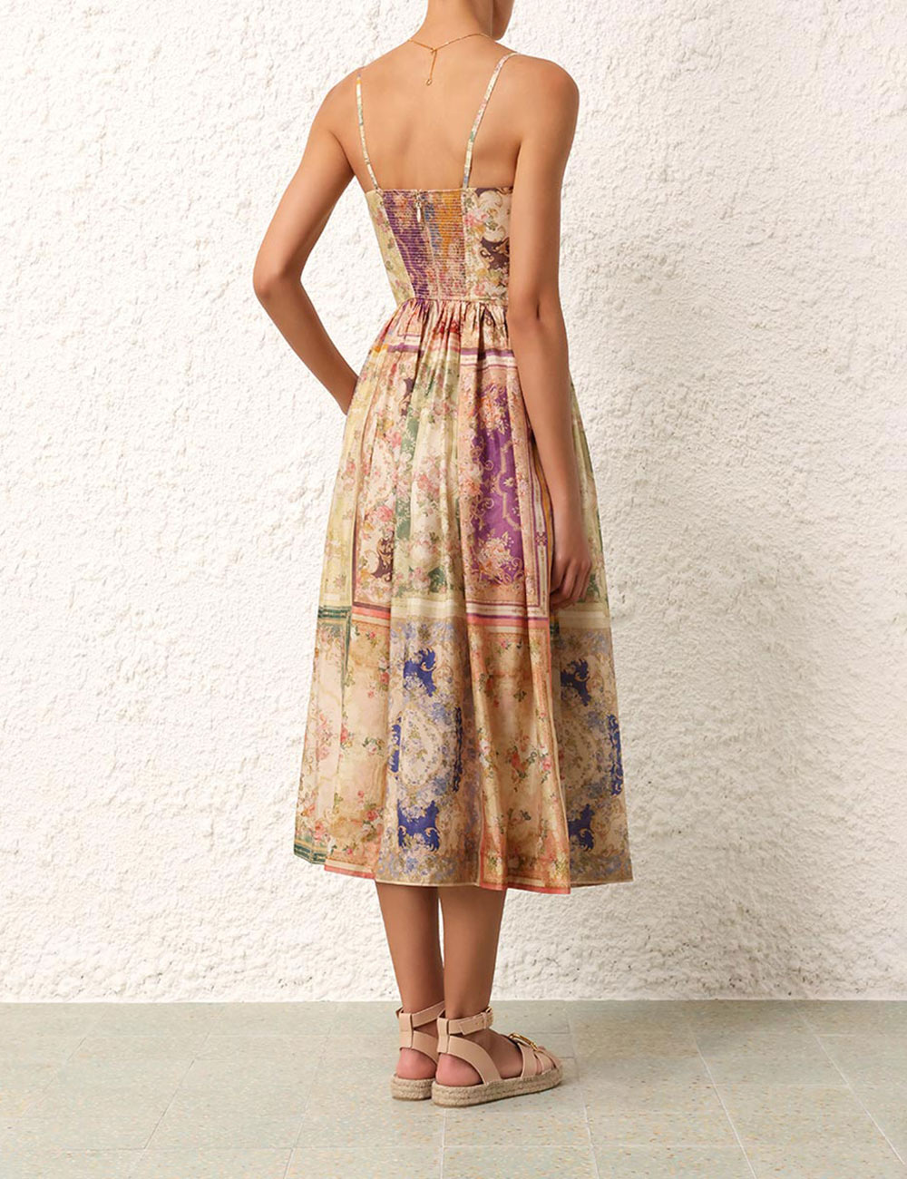 August Tie Front Midi Dress
