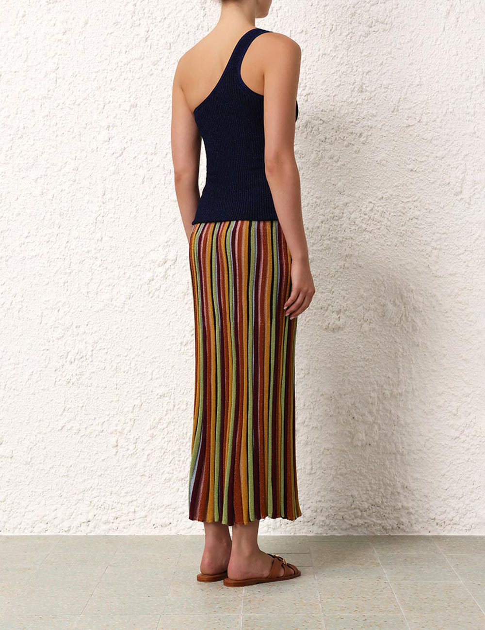 Alight Stripe Midi Skirt