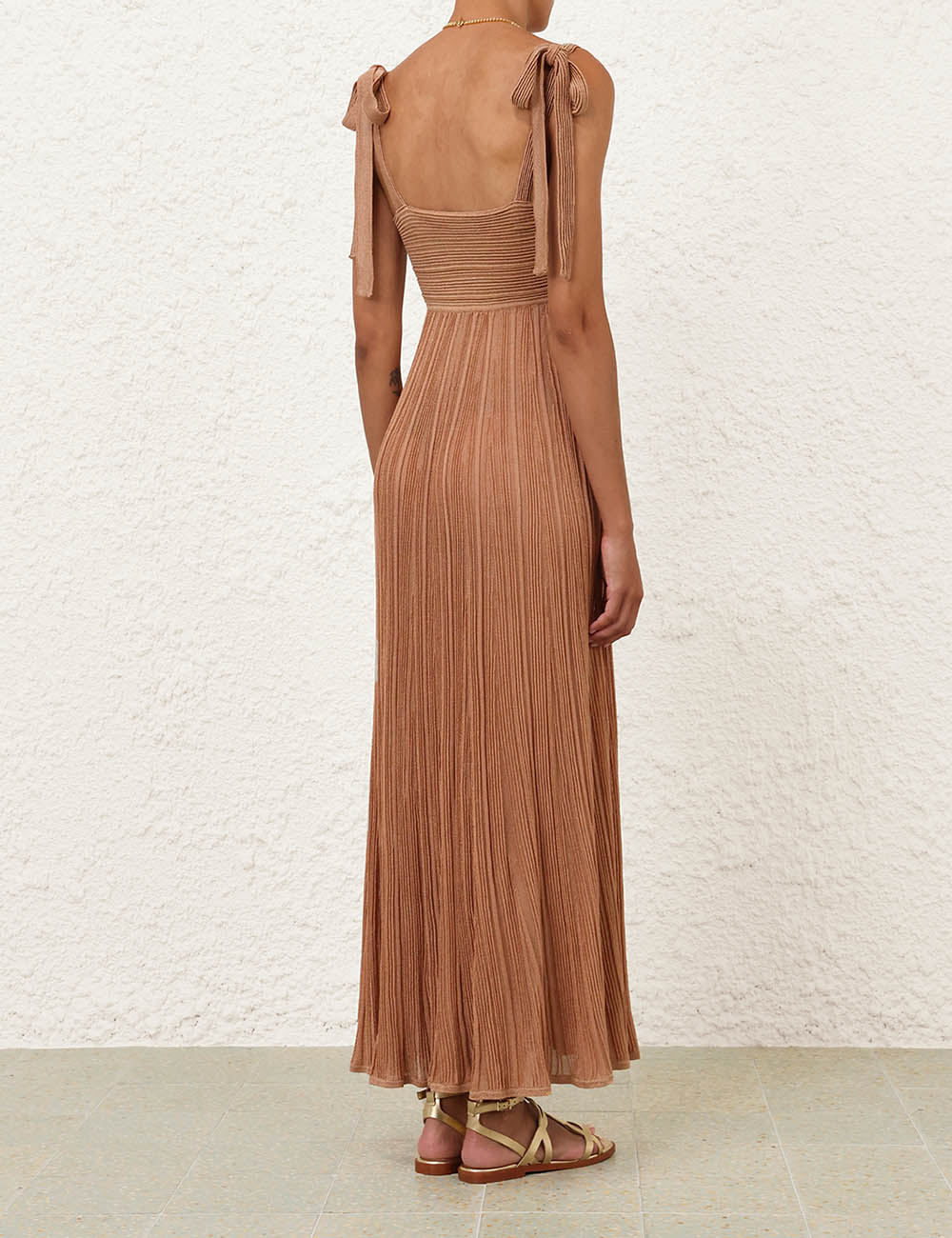Ottie Metallic Tie Dress