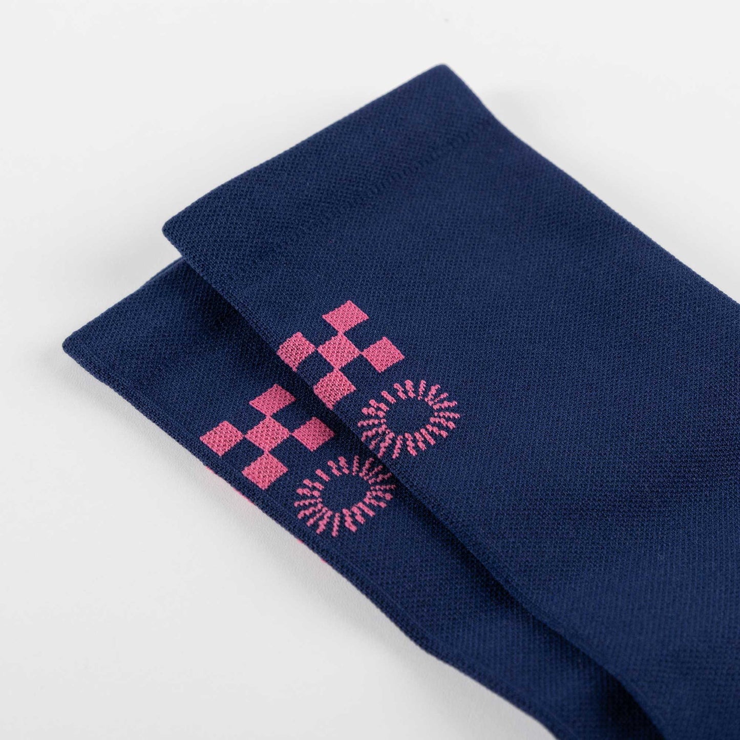 Race Socks Navy Pink 2.0