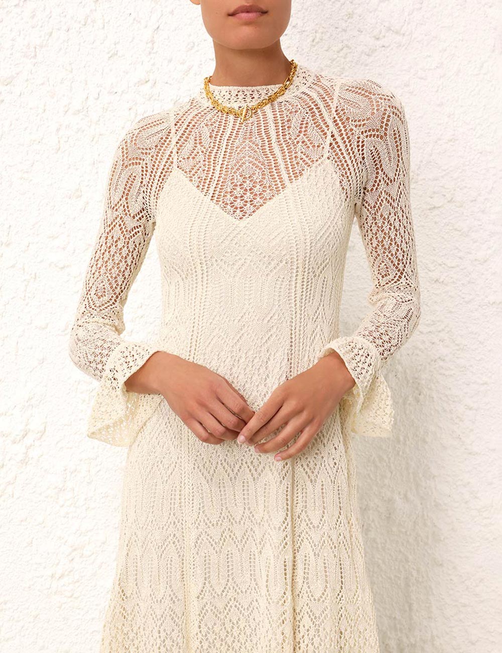 August Lace Knit Dress