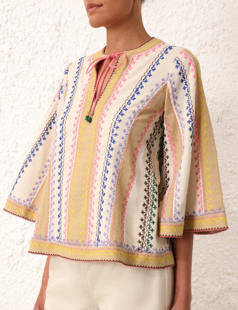 August Embroidered Top