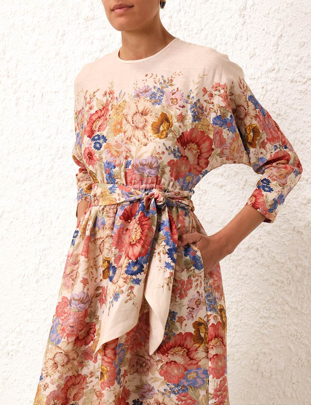 August Tie Waist Midi Dress