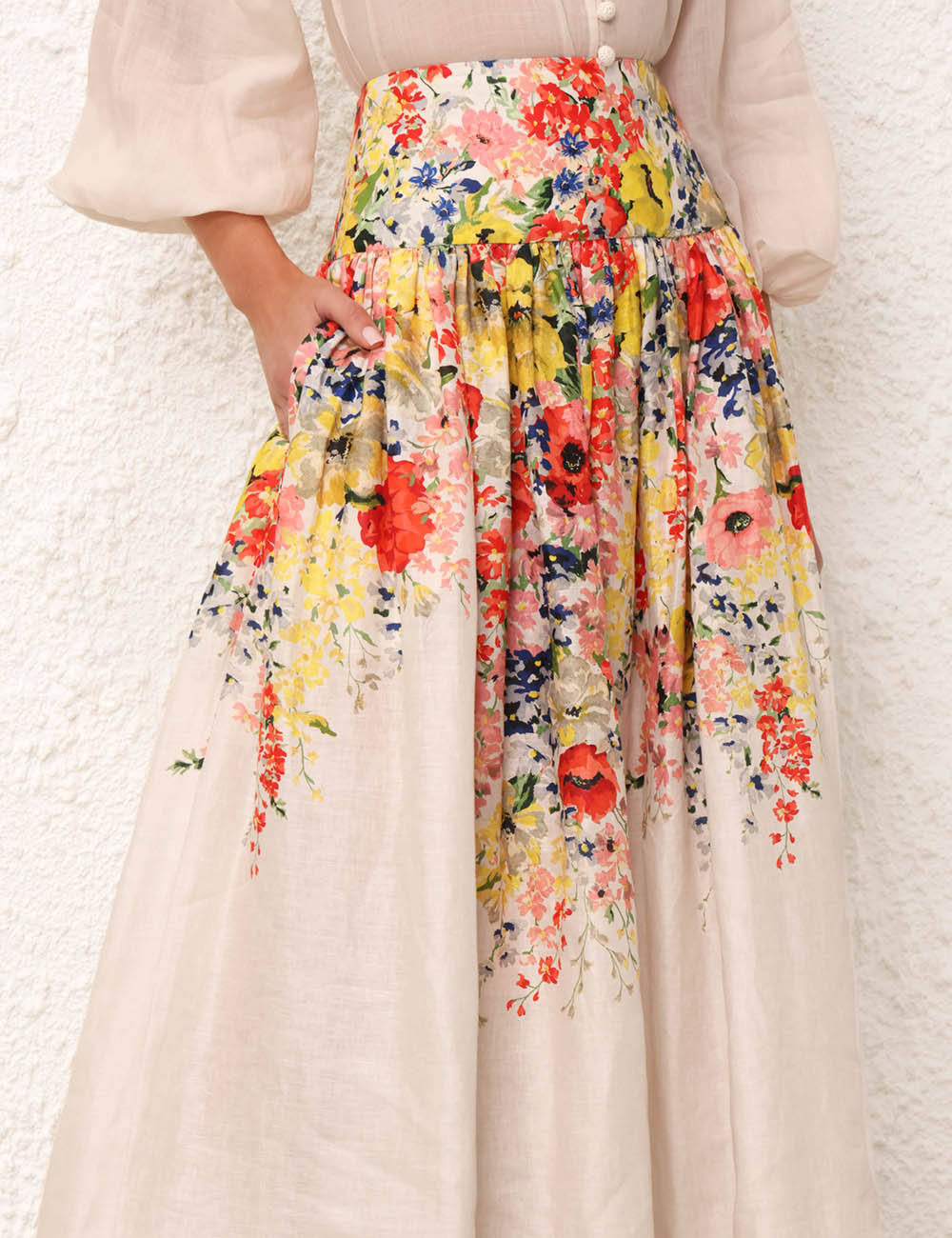 Alight Basque Midi Skirt