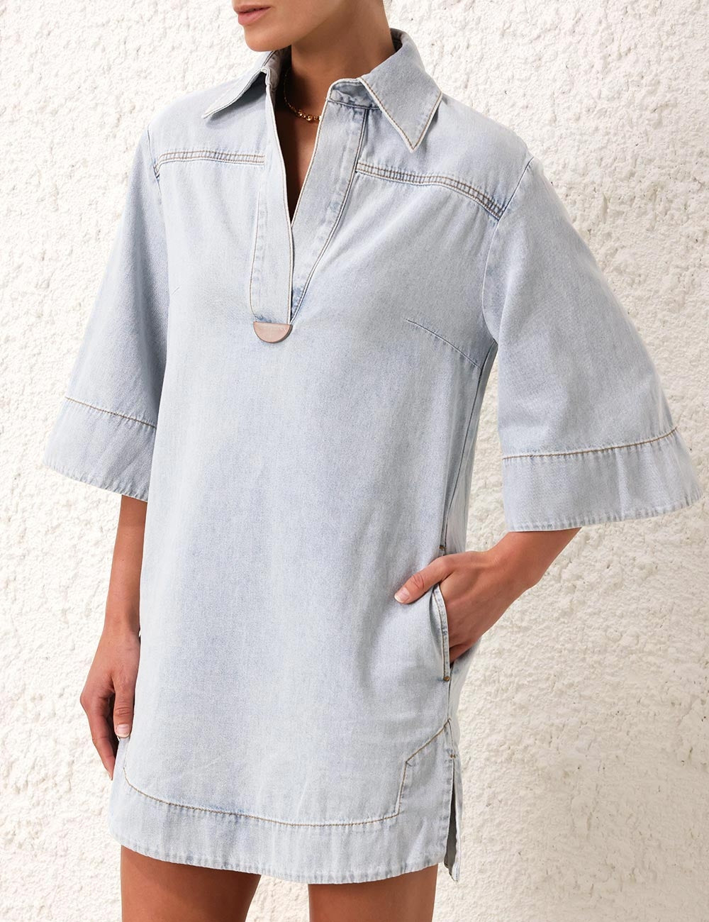 August Denim Tunic Dress