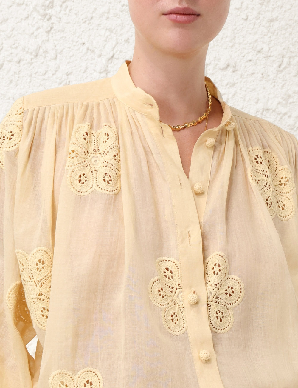 Acadian Embroidered Blouse