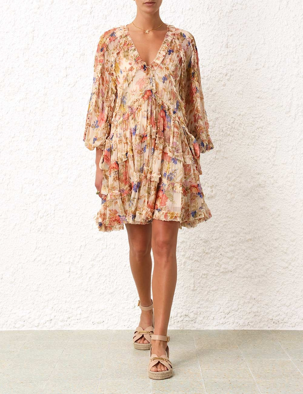 August Billow Frill Mini Dress