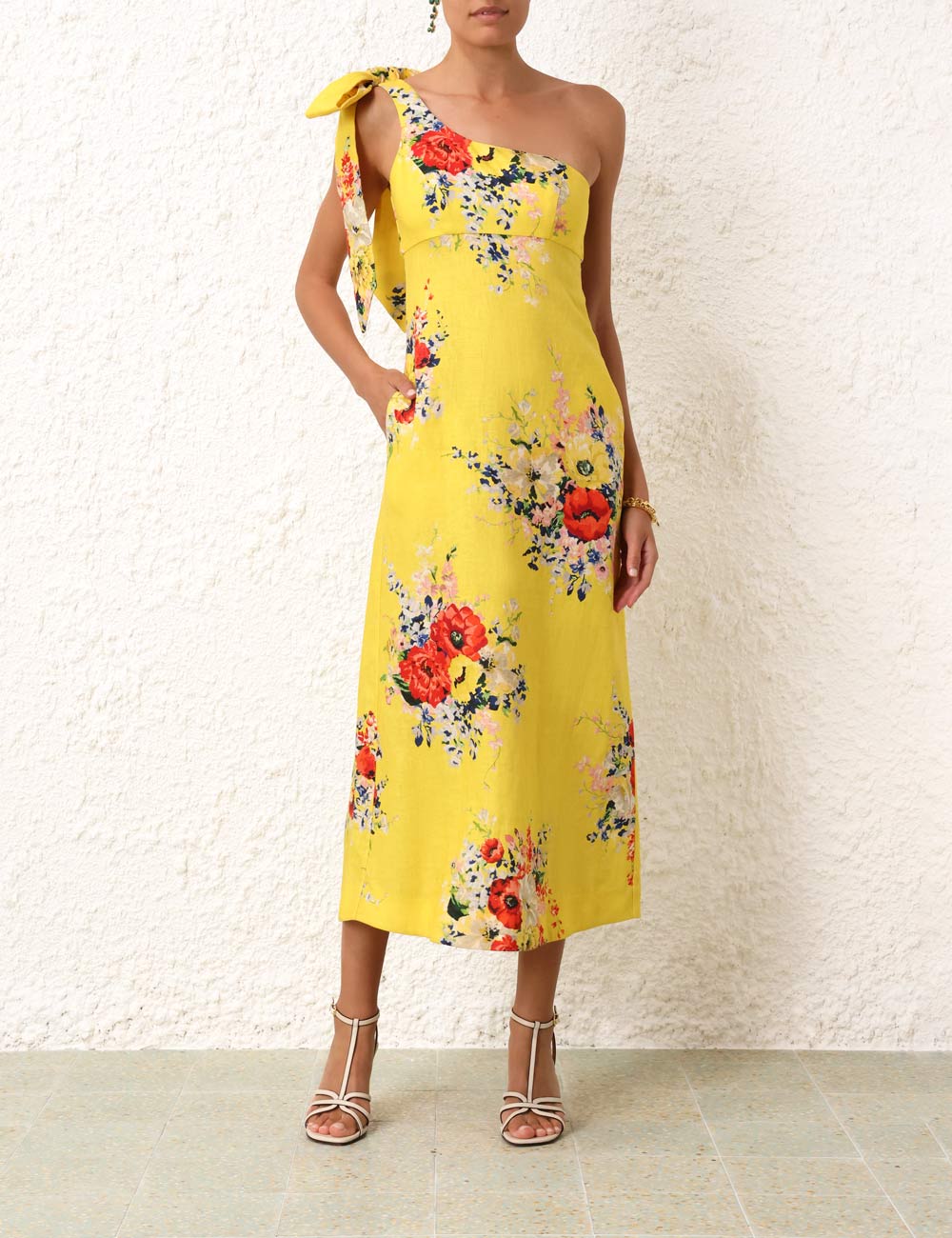 Alight Asymmetric Midi Dress