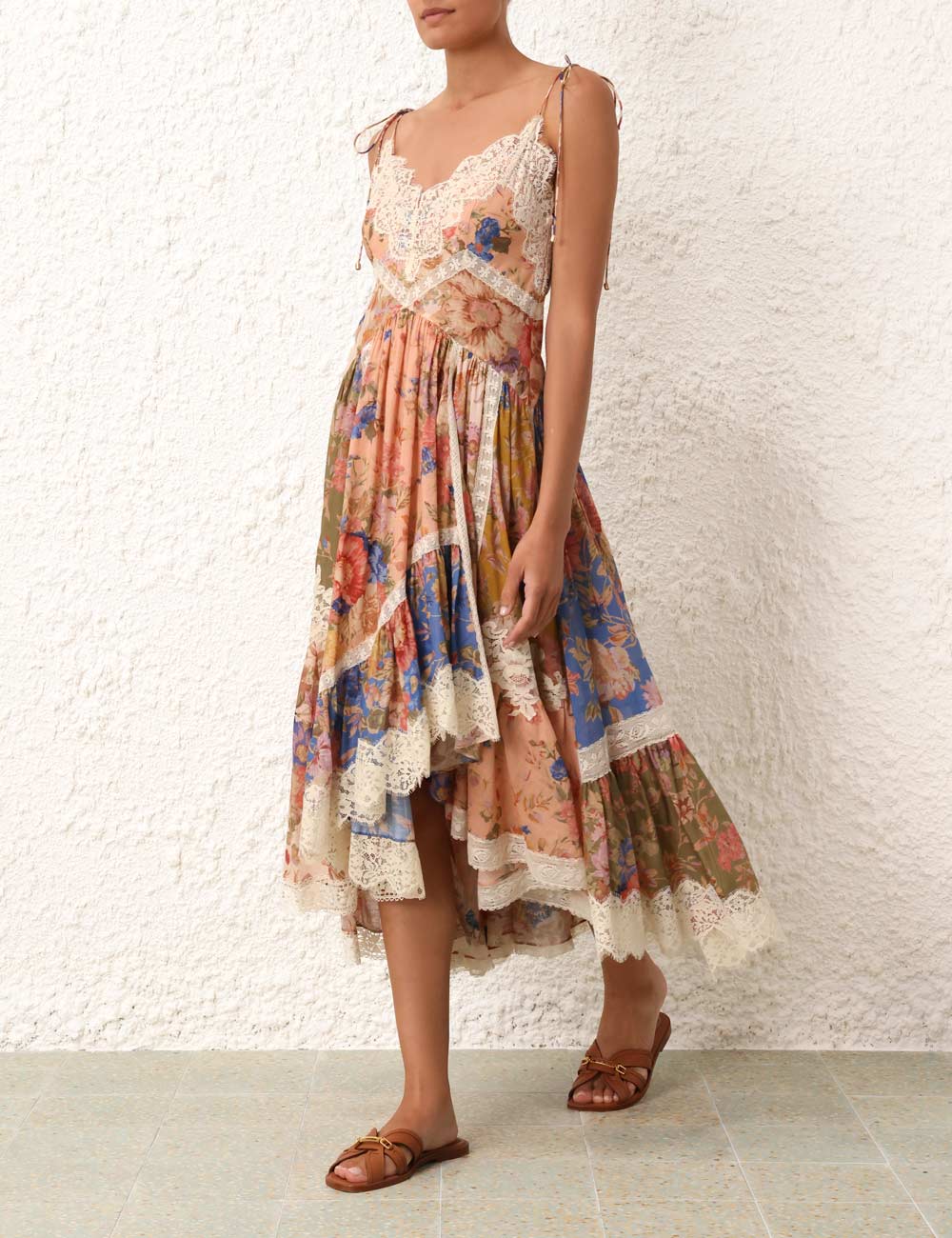 August Asymmetric Slip Dress