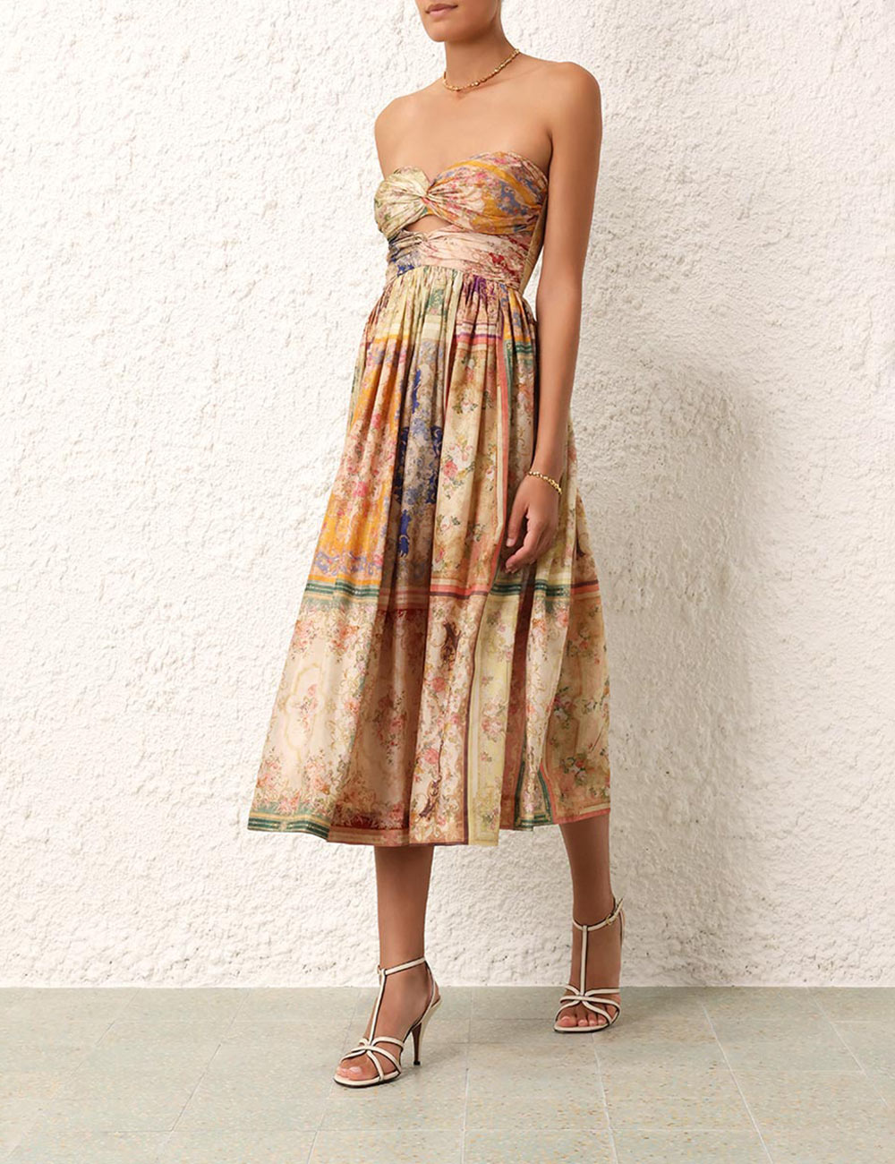 August Tie Front Midi Dress