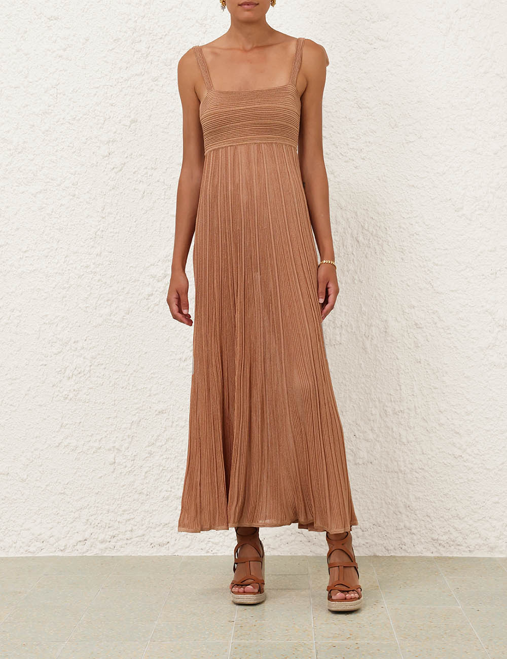 Ottie Metallic Tie Dress