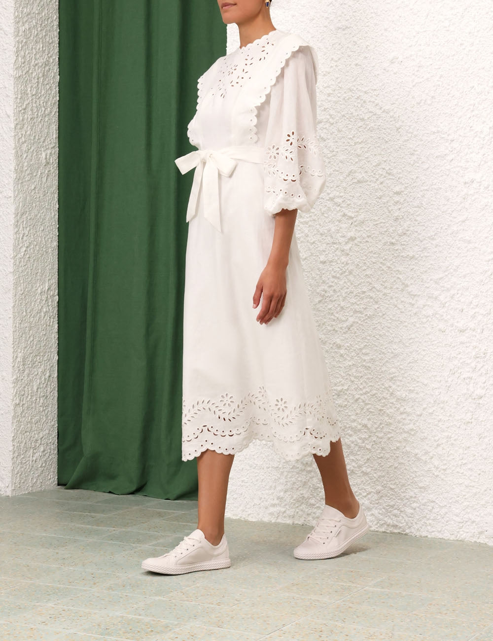 Junie Embroidered Midi Dress