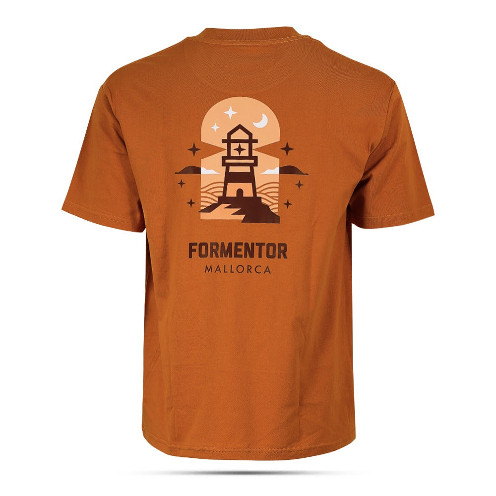 Groovy Mallorca Lighthouse T-Shirt Rust